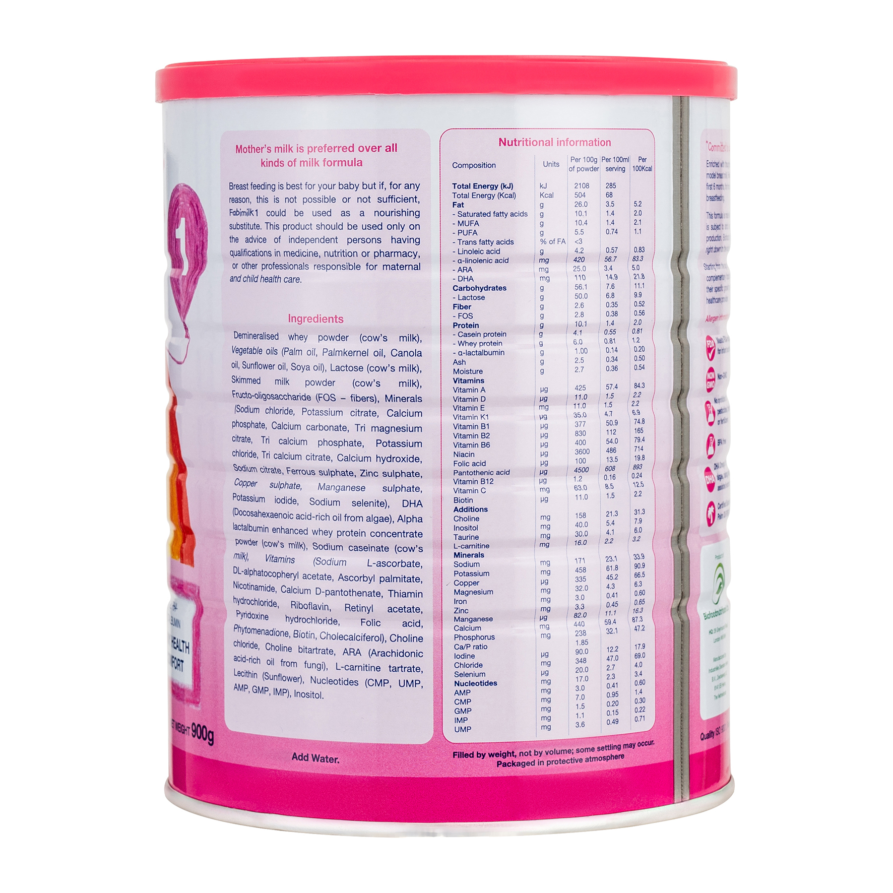 Sữa mát tăng cân Fabimilk 01 sua mat tang can fabimilk 01