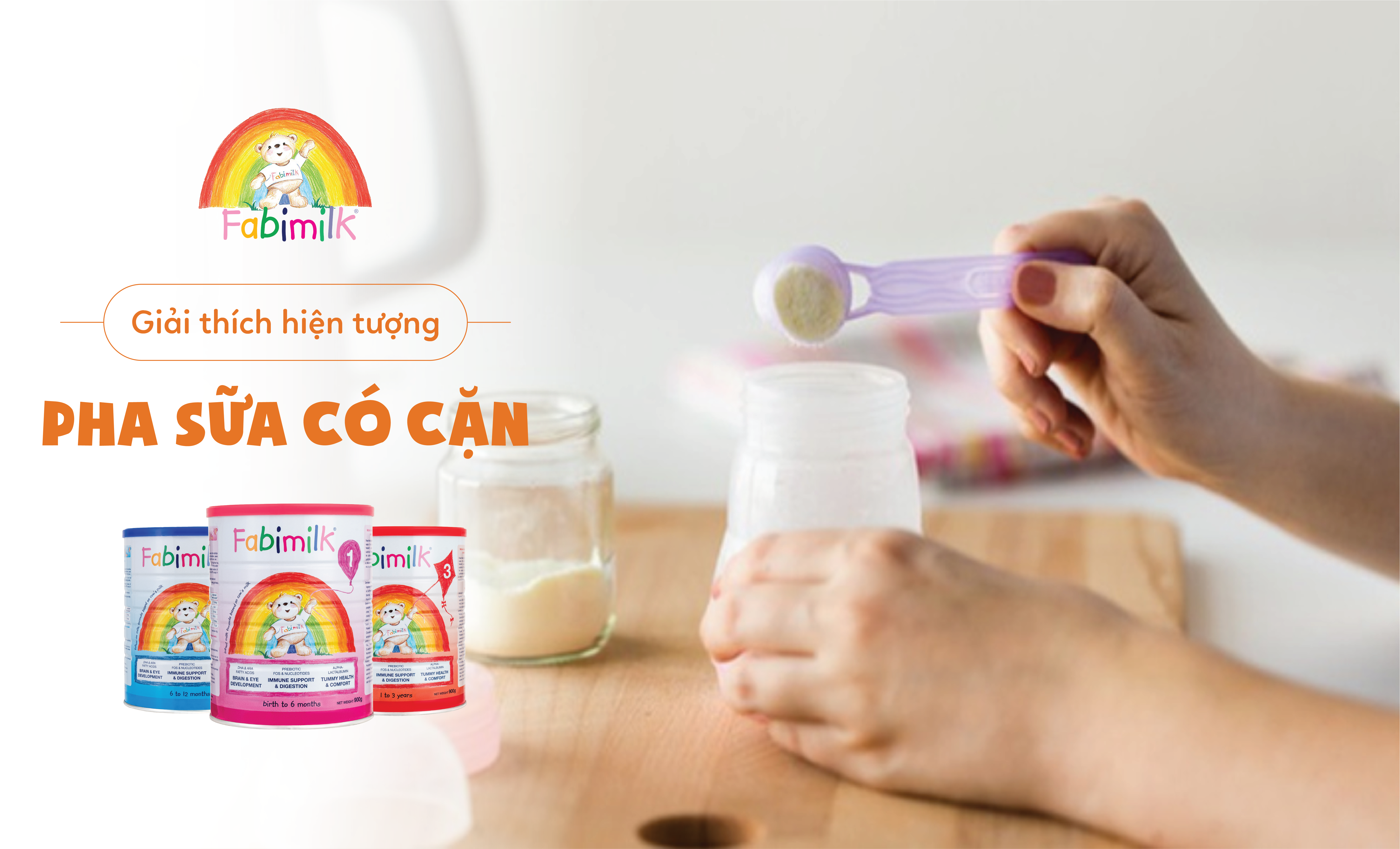 Giải thích hiện tượng pha sữa có cặn