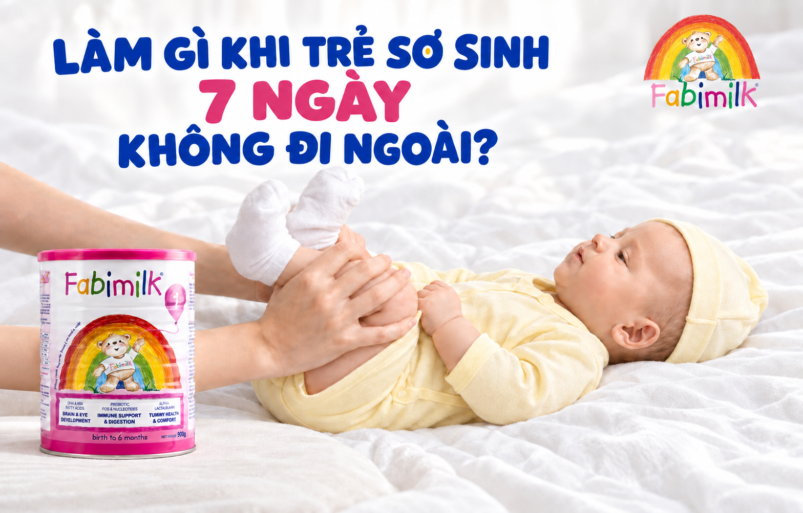 Làm gì khi trẻ sơ sinh 7 ngày không đi ngoài?