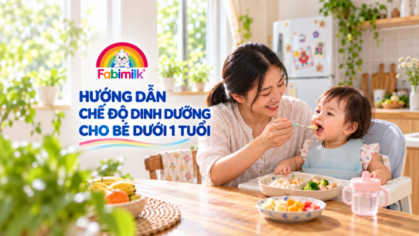 HƯỚNG DẪN CHẾ ĐỘ DINH DƯỠNG CHO BÉ DƯỚI 1 TUỔI
