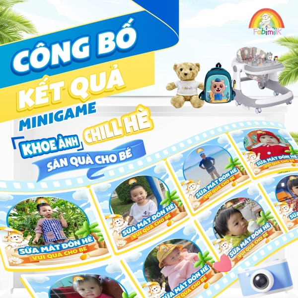 [CÔNG BỐ KẾT QUẢ MINIGAME] KHOE ẢNH CHILL HÈ - SĂN QUÀ CHO BÉ